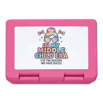 Daughter Family Humor In My Middle Child Era - Lunchbox - pink - Front