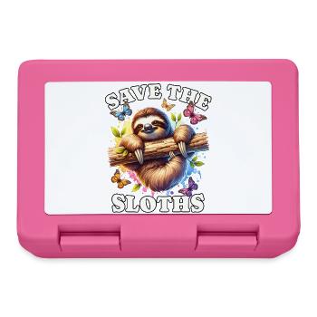 Faultier Save Sloth - Lunchbox - pink - Front