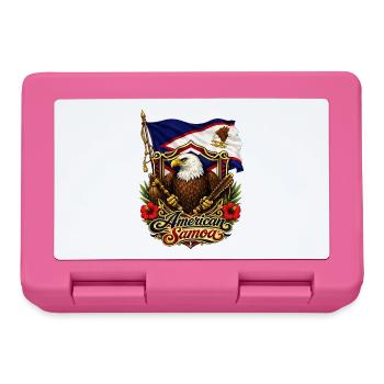Adlerflagge von Amerikanisch-Samoa - Brotdose - Pink - Vorne