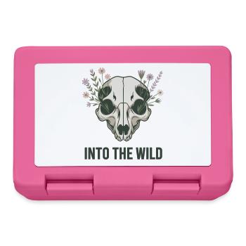 T-shirt Wilderness avec un crâne fleuri - Boîte à goûter - rose - Devant