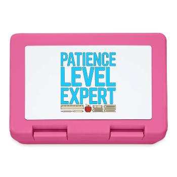 Homeroom Teacher Patience Level Expert Educator - Lunchbox - pink - Front