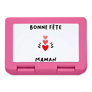 BONNE FÊTE. COEUR. BONNE FÊTE MAMAN. MAMAN. FÊTE - Boîte à goûter - rose - Devant