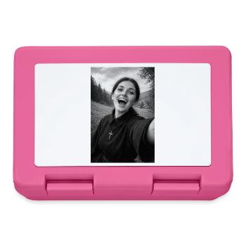 Portrait selfie de Sainte Gemma Galgani - Boîte à goûter - rose - Devant
