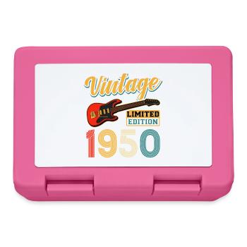 Vintage 1950 Limited Edition Retro Guitar Design - Brotdose - Pink - Vorne