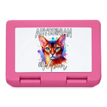 Maman chatte abyssinienne - Boîte à goûter - rose - Devant