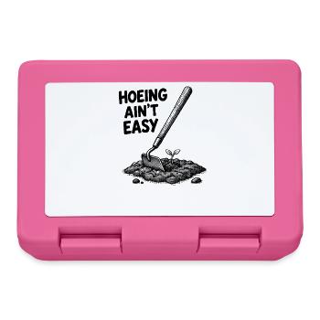 Hoeing is not easy – gardening for women - Lunchbox - pink - Front