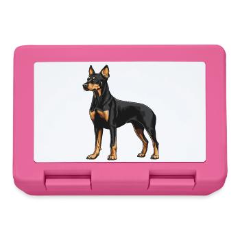 Dobermann - Brotdose - Pink - Vorne