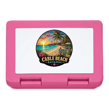 Cable Beach Vacation Nassau Caribbean Cruise - Lunchbox - pink - Front