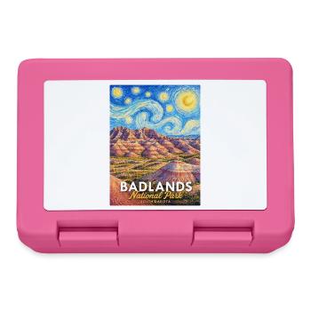 Badlands National Park Van Gogh Panorama - Lunchbox - pink - Front