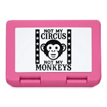 Pas mon cirque, pas mes singes - Boîte à goûter - rose - Devant