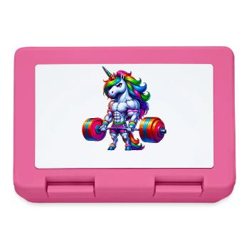 Unicorn Weightlifting Deadlift Fitness Gym - Lunchbox - pink - Front