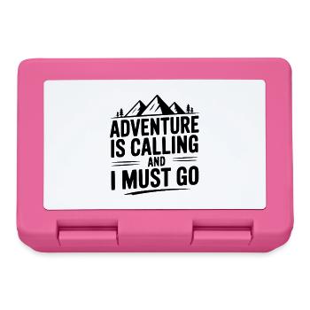 Adventure Is Calling and I Must Go - Lunchbox - pink - Front