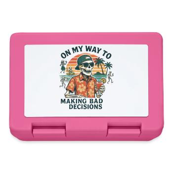 Holiday Humor On My Way To Making Bad Decisions - Lunchbox - pink - Front