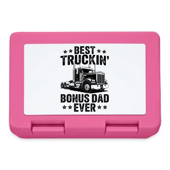 Bester Trucker Papa Bonus Dad - Brotdose - Pink - Vorne