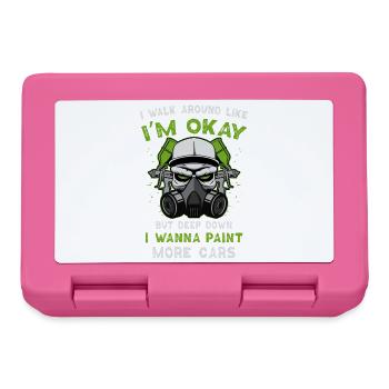 I want to Paint More Cars Graffiti Mask Design - Lunchbox - pink - Front