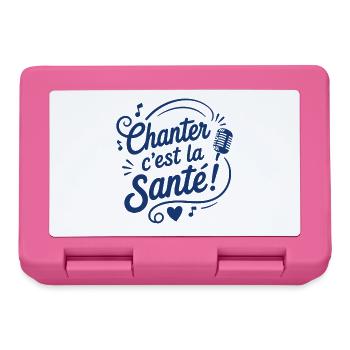 Chanter c’est la Santé Microphone - Boîte à goûter - rose - Devant