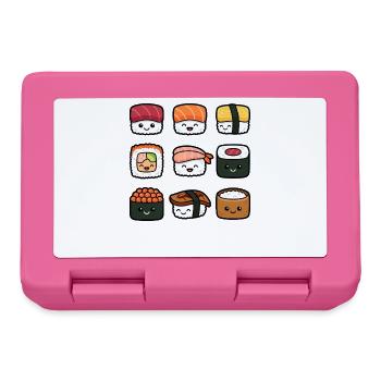 Sushi Lustiges japanisches Essen Sashimi Niedlich  - Brotdose - Pink - Vorne