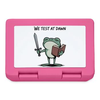 We Test at Dawn Frog Knight Reading - Lunchbox - pink - Front