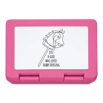 Just a girl who loves Hobby Horsing | Reiten | - Brotdose - Pink - Vorne