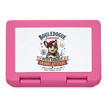 Bulldog Français Attitude - Boîte à goûter - rose - Devant