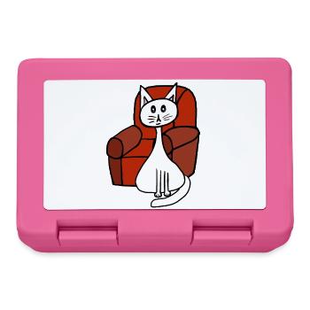 Chat Chats Animaux de compagnie après le travail 80 ans - Boîte à goûter - rose - Devant