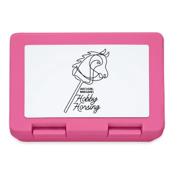 Just a girl who loves Hobby Horsing | Reiten - Brotdose - Pink - Vorne
