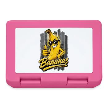  Bananas Coole Lustige Banane Mit Sonnenbrille - Brotdose - Pink - Vorne