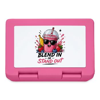 Mélangez ou sortez un smoothie cool en disant avec - Boîte à goûter - rose - Devant