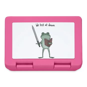 Dawn Duel Frog: Sword & Tome - Lunchbox - pink - Front