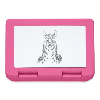 Lama Porträt - Brotdose - Pink - Vorne