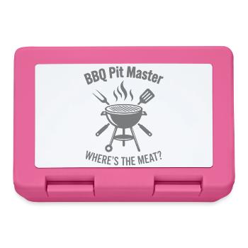 BBQ PIT MASTER WHERE’S THE MEAT Grill Grafik - Brotdose - Pink - Vorne