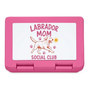 Chemise de maman de chien du club social de labrador - Boîte à goûter - rose - Devant