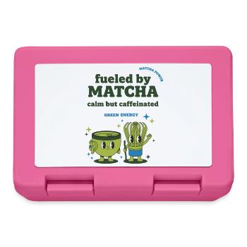 Fueled By Matcha Calm But Caffeinated Green Energy - Lunchbox - pink - Front