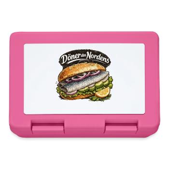  Döner Des Nordens Lustiger Fischbrötchen Spruch - Brotdose - Pink - Vorne
