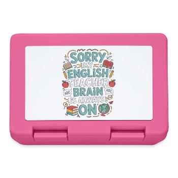 Professeur d’anglais langue seconde désolé mon professeur d’anglais Éducateur d’anglais langue seconde - Boîte à goûter - rose - Devant