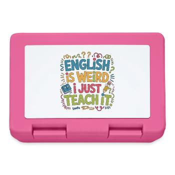 ESL Teacher English Is Weird I Just ESL Educator - Lunchbox - pink - Front