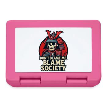 Dont Blame Me Blame Society Samurai - Lunchbox - pink - Front