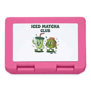 Eiskaffer-Matcha-Club Grüner Tee Matcha-Liebhaber Lustig - Brotdose - Pink - Vorne
