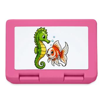 Unterwasserfreunde Seepferdchen Goldfisch - Brotdose - Pink - Vorne