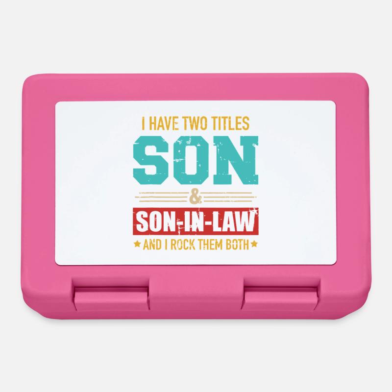 Zwei Titel: Sohn und Schwiegersohn rocken beide - Brotdose - Pink