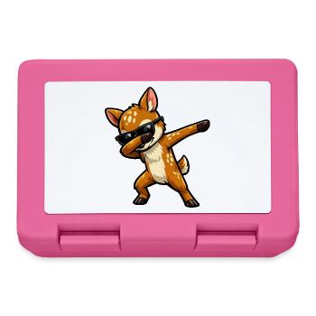 Dabbing Rehkitz - Brotdose - Pink - Vorne