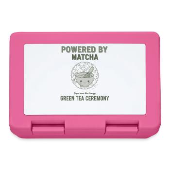 Propulsé par la cérémonie du thé vert matcha amoureuse du matcha - Boîte à goûter - rose - Devant