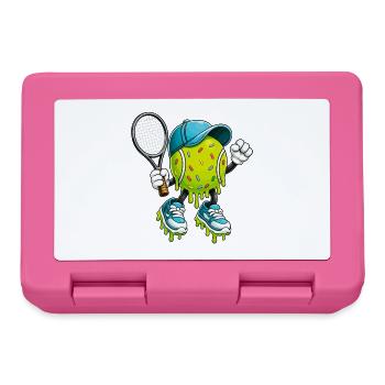 Dripping Tennis Ball Player Court Humor - Lunchbox - pink - Front