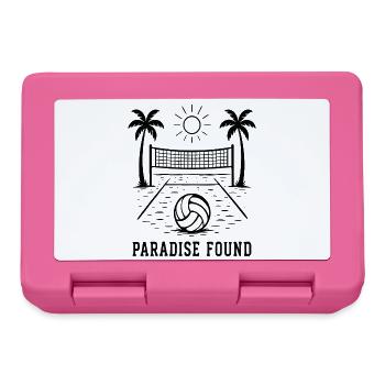 Paradise Found Beach Volleyball Sommer Paradies - Brotdose - Pink - Vorne