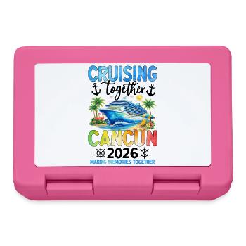 Vacances en famille Cancún 2026 - Boîte à goûter - rose - Devant