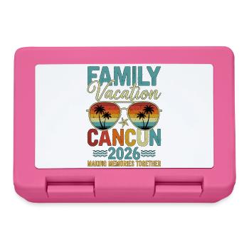 Vacances en famille Cancún 2026 - Boîte à goûter - rose - Devant