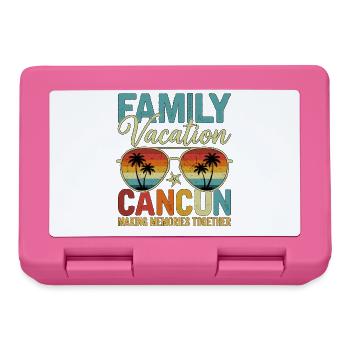 Vacances en famille Cancún - Boîte à goûter - rose - Devant