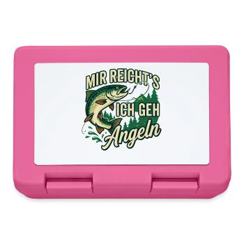 Mir reichts ich geh angeln Forelle Vintage - Brotdose - Pink - Vorne