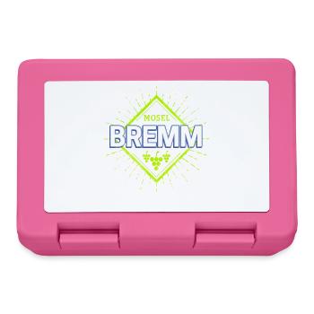 Bremm an der Mosel mit Retro Weintrauben Souvenir - Brotdose - Pink - Vorne
