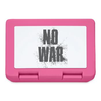PAS DE GUERRE – Déclaration pour la paix contre la guerre - Boîte à goûter - rose - Devant